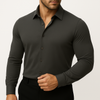 Grey premium stretch dress shirt