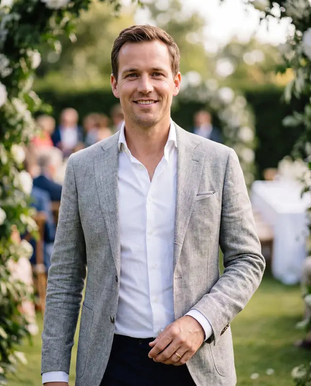 Klant draagt overhemd